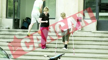 Teo se intoarce la munca, in carje