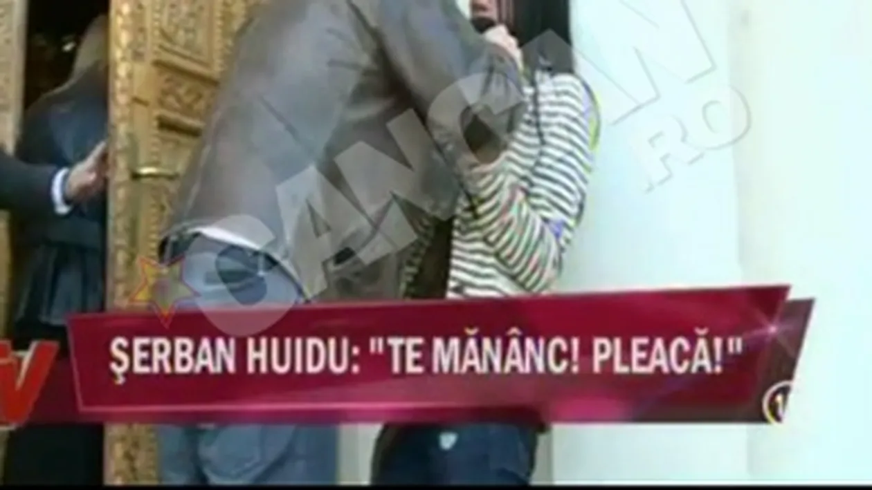 VIDEO Imagini nedifuzate cu Huidu intr-o ipostaza socanta! A bruscat un reporter si a rupt un microfon: Pleaca, pleaca...te mananc!