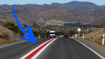 Puțini șoferi știu ce înseamnă noua linie continuă roșii de pe șosele. Ce trebuie să facă + unde poate fi întâlnită