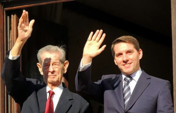 Regele Mihai I, alături de Principele Nicolae