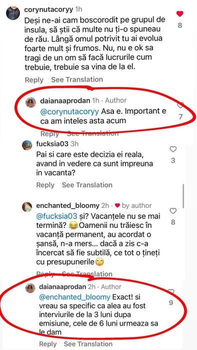 Daiana explică situația dintre ea și Rareș. (SURSA: INSTAGRAM.COM)