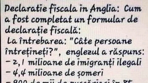 Bancul de weekend | Cum completează englezii declarațiile fiscale
