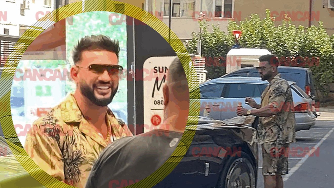 Dorian Popa, masă câmpenească pe capota Rolls Royce-ului. "Alergic" la firimituri, a înfulecat pe nerăsuflate, în fața supermarketului!