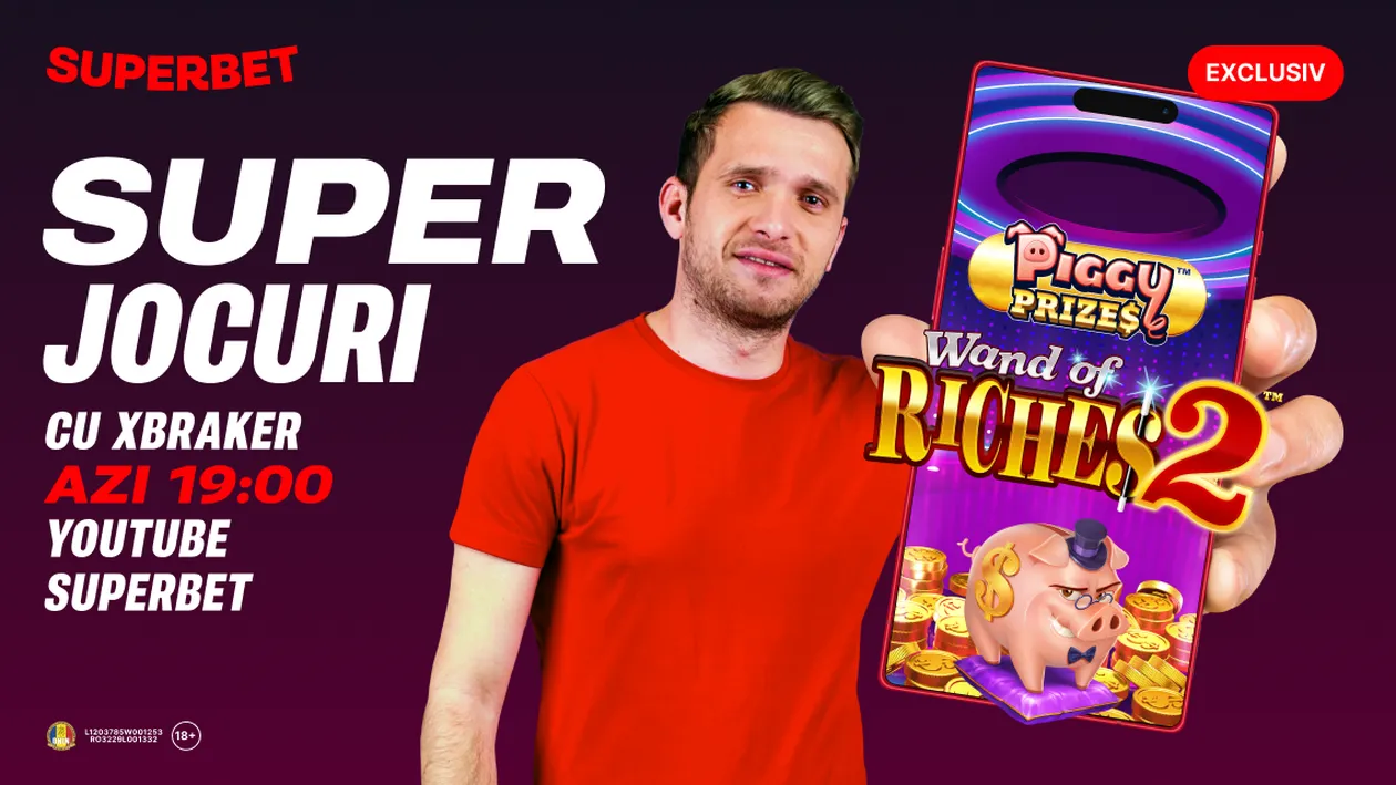 (P) SuperJocuri, live pe YouTube Superbet de la 19:00, cu Xbraker