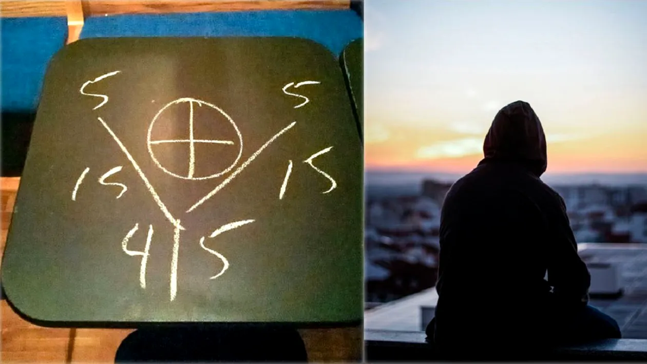 Un tânăr a desenat aceste simboluri pe o masă din bar și a plecat. Ce înseamnă?