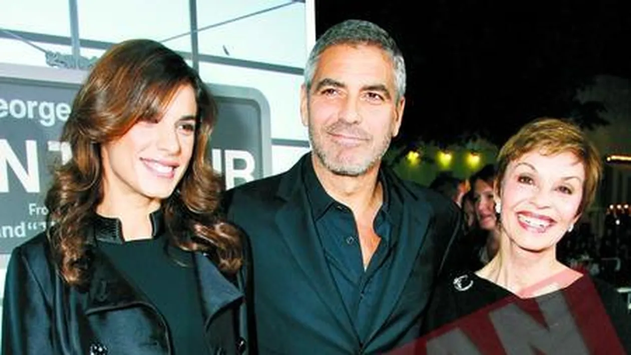 Clooney, cu mamica la premiera