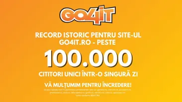 OFICIAL. Record istoric pentru site-ul go4it.ro – peste 100.000 de cititori unici într-o singură zi