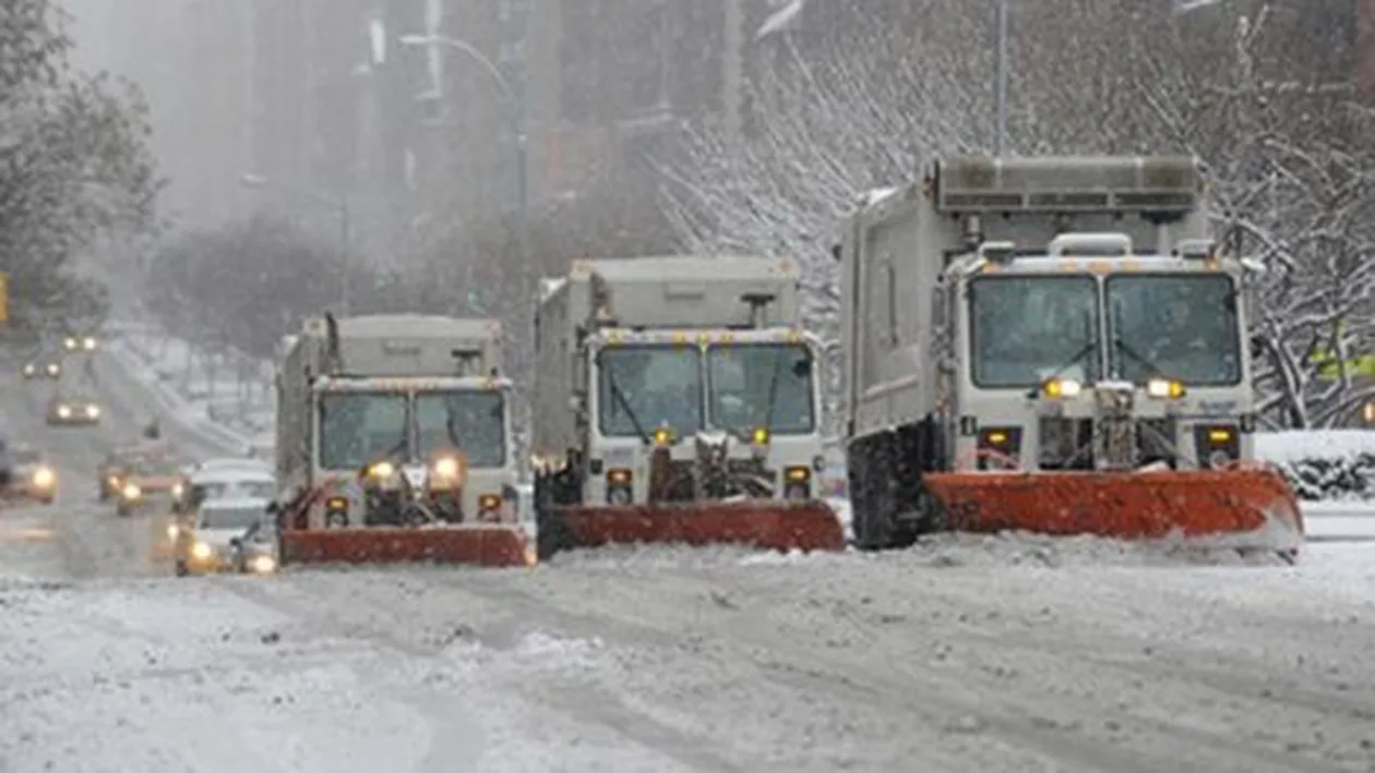 Furtună de zapadă la New York, după uraganul Sandy
