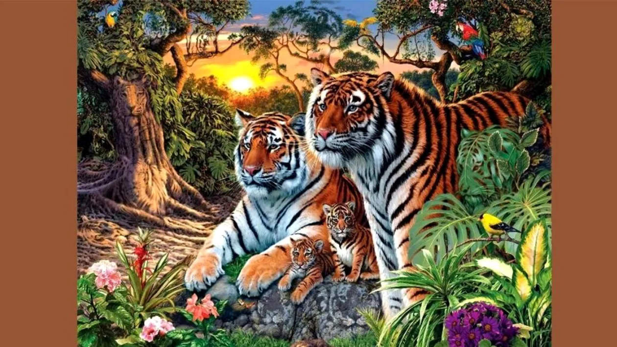 Testul IQ la care 99% răspund greșit | Câți tigri sunt în această fotografie, în total?