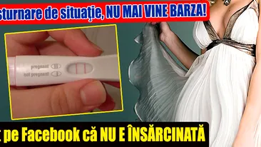 Răsturnare de situaţie, NU MAI VINE BARZA! A anunţat pe Facebook că NU E ÎNSĂRCINATĂ