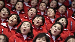 VIDEO. Majoretele trimise de Kim Jong Un la Jocurile Olimpice de Iarnă interpretează o melodie cu influențe românești. În 1971, prezent în Coreea de Nord, Nicolae Ceaușescu...
