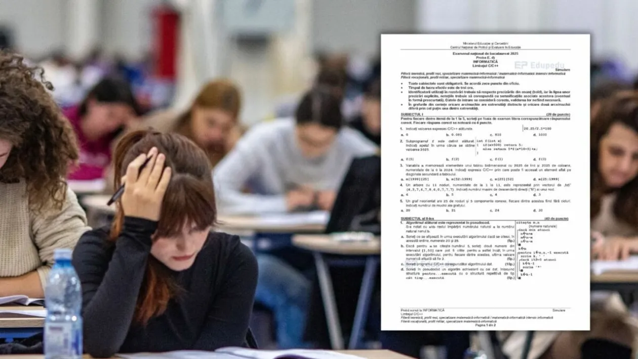 Bacalaureat 2025 | Avem subiectele de la informatică, de astăzi. La ce problemă s-au încurcat elevii