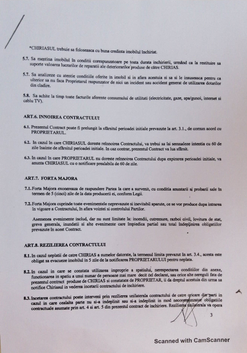 Contractul de închiriere, pagina 3