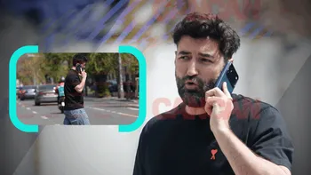 Smiley, dat peste cap de o conversație intensă. Soțul Ginei Pistol n-a reușit să detensioneze situația