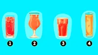 Test de inteligență exclusiv pentru genii | Care dintre aceste 4 pahare conține cel mai mult suc?