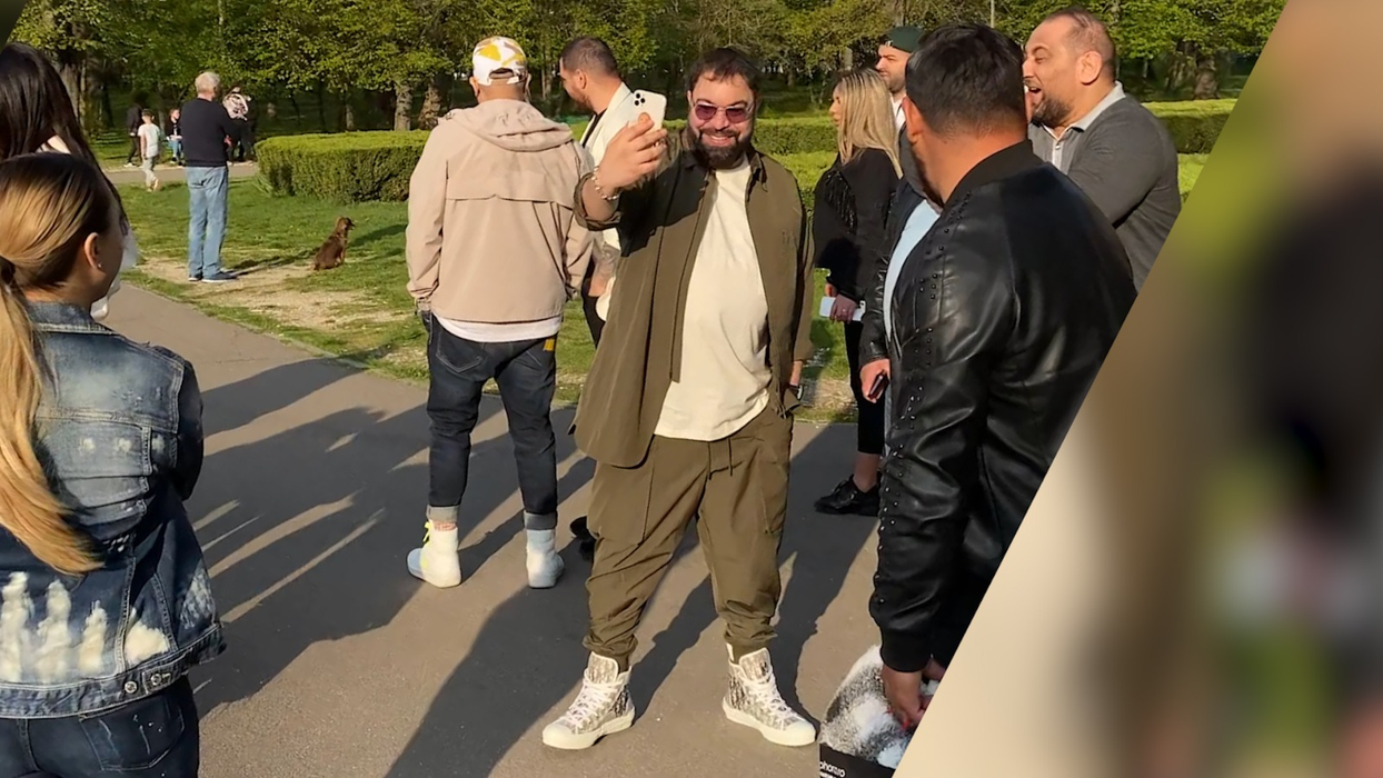 ”Majestatea Sa”, Florin Salam, a făcut baie de mulțime în Herăstrău, de Florii