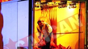 Carne de porc transportata si depozitata in conditii mizerabile
