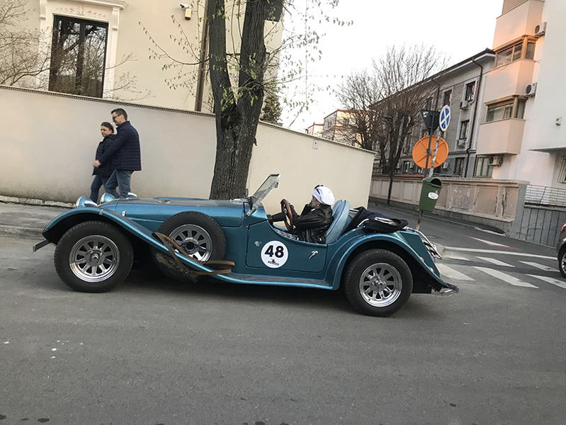 Crăița Țarălungă a oprit la un colț de stradă, pentru a vorbi la telefon