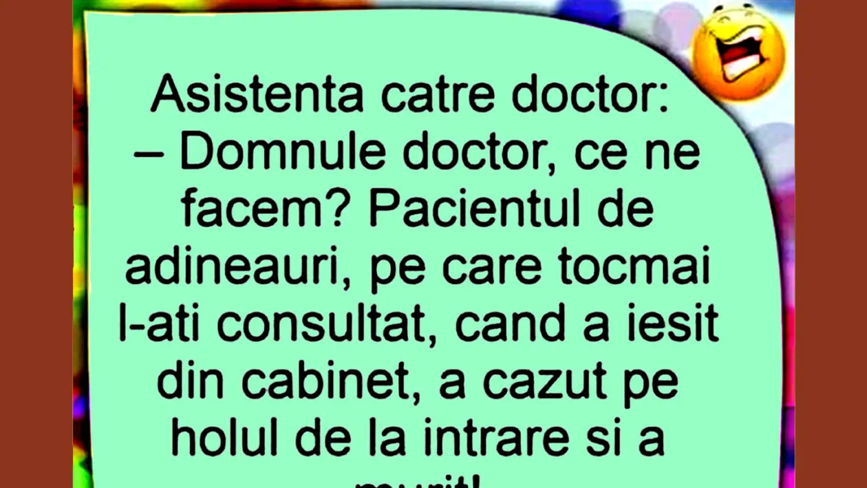 Bancul nopții | Domnule doctor, ce ne facem?!