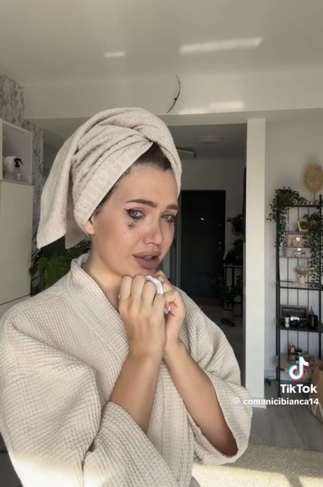 Bianca a reacționat, după ce a văzut că Livian a făcut nuntă. Foto: Captură TikTok