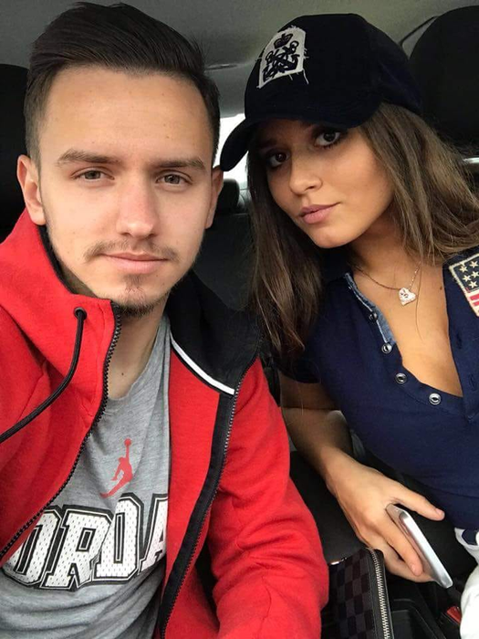 Daniel Benzar, alături de frumoasa lui iubită, Maria