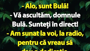 BANC | Bulă sună la radio pentru a da o dedicație