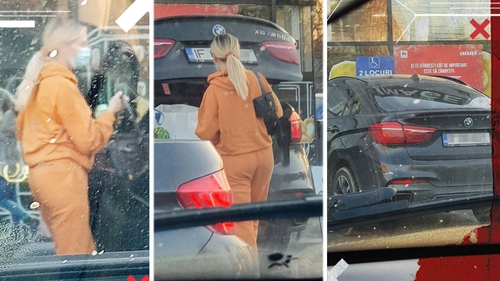 Andreea Bănică a "aterizat" cu un BMW X6 pe locul destinat persoanelor cu dizabilități