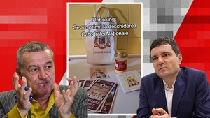 HAUL cu surprize! Ce au găsit Becali și Nicușor Dan în punguțele primite la sfințirea Catedralei