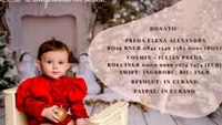 Delia are nevoie urgent de un transplant de măduvă. Fetița de un an și opt luni trebuie să fie operată în străinătate