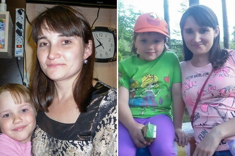 Anna Protsenko și fetița sa