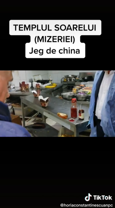 Șeful ANPC a sesizat o serie de nereguli în cadrul restaurantului „Templul Soarelui” din București. Sursă: captură video