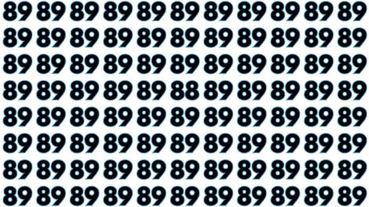TEST IQ | Identificați singurul număr din imagine diferit de 89! Geniile reușesc în maximum 6 secunde