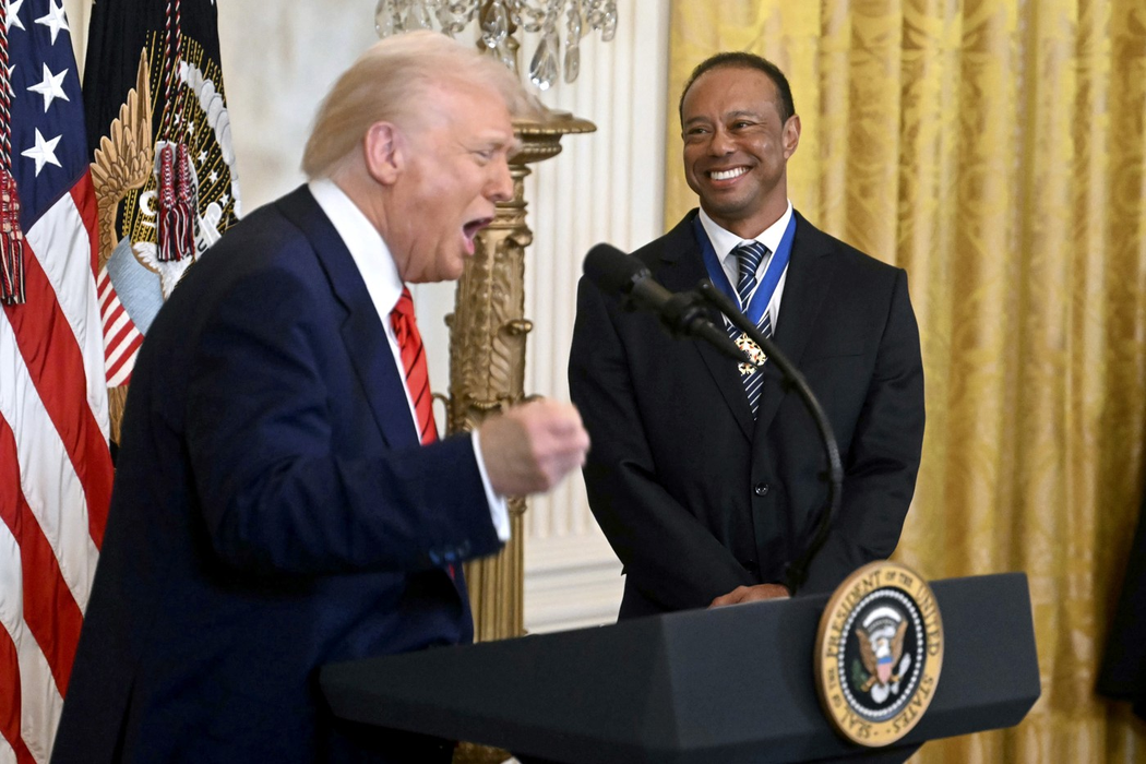 Donald Trump si Tiger Woods. Foto: Profimedia