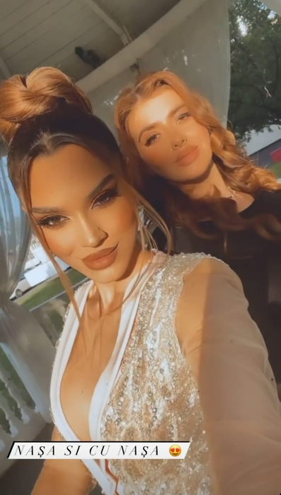 Karmen și Bogdan Căplescu, în rolul de nași pentru doi apropiați! Artista și fiica ei, Sofia, s-au asortat și au făcut senzație la petrecerea de lux | FOTO