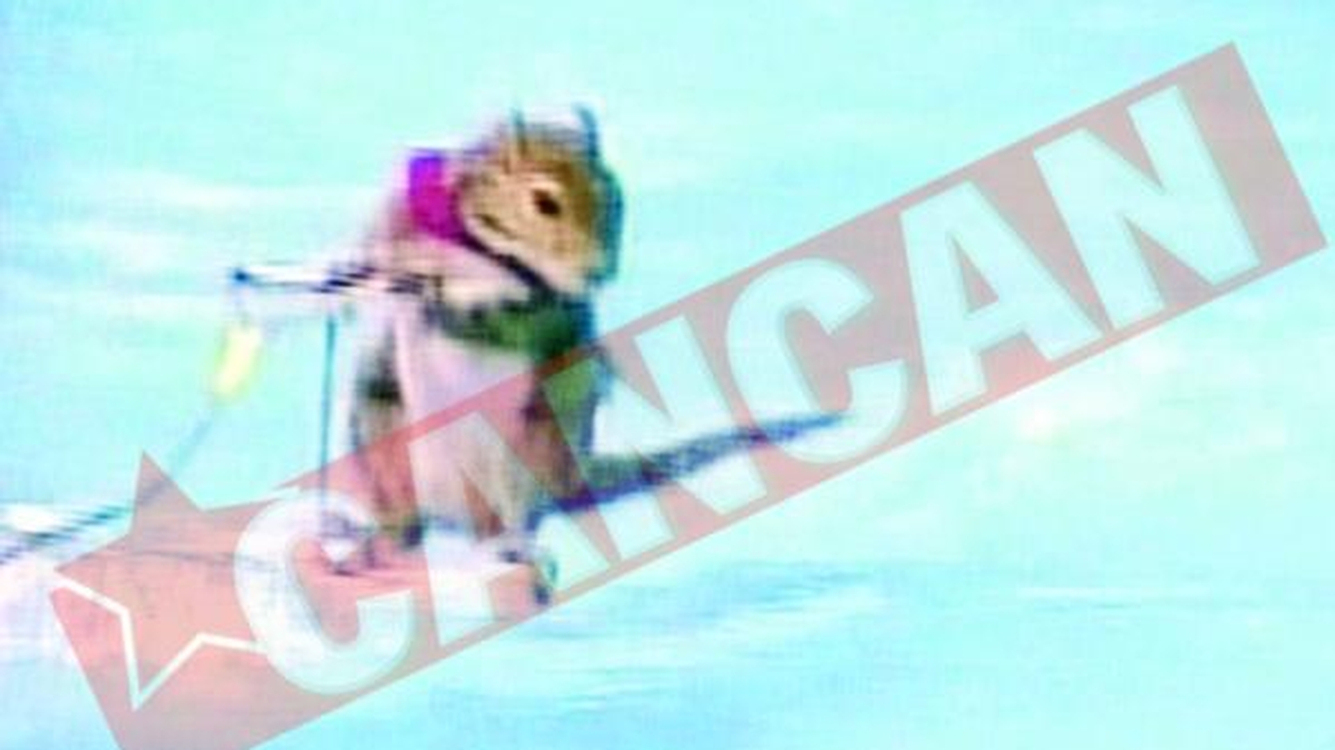 Veverita pasionata de schi nautic