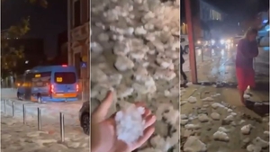 Furtună puternică în Cipru! Imagini apocaliptice din Paphos, lovit puternic de grindină