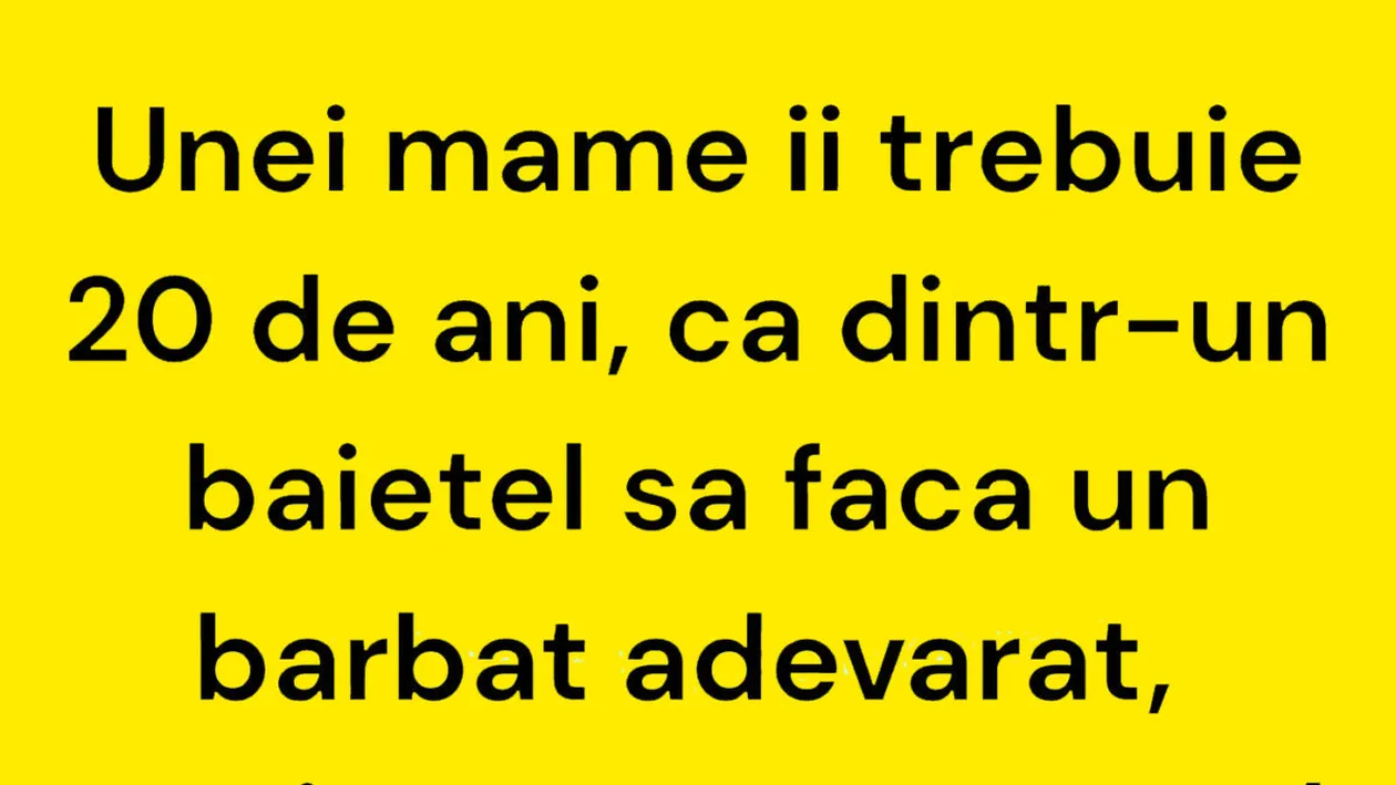Bancul sfârșitului de săptămână | Ce face mama în 20 de ani...