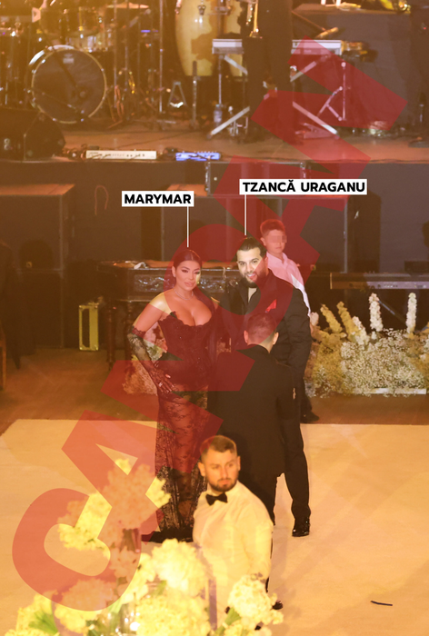 Tzancă Uraganul și iubita lui, Marymar, la nunta lui Florin Salam (Foto: CANCAN.RO)