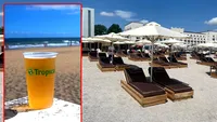 Nu e banc! Câți lei costă o bere pe plaja milionarilor din Mamaia! Dar o apă plată sau un suc