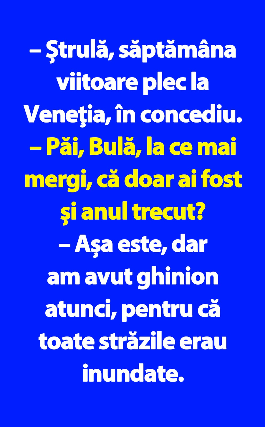 BANC | Bulă în Veneția