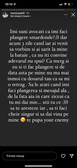 Scandal monstru între Monica Hill și interlopul Lucian Jula. Cei doi foști amorezi sunt la cuțite: ”Am ajuns la poliție pentru un ordin de restricție”