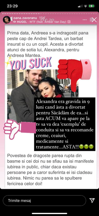 Oana Zăvoranu o face praf pe Andreea Mantea. Cum a umilit-o pe prezentatoarea de la Kanal D: „Îi plac bărbații însurați”