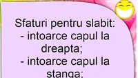 Bancul începutului de săptămână | Sfaturi pentru slăbit