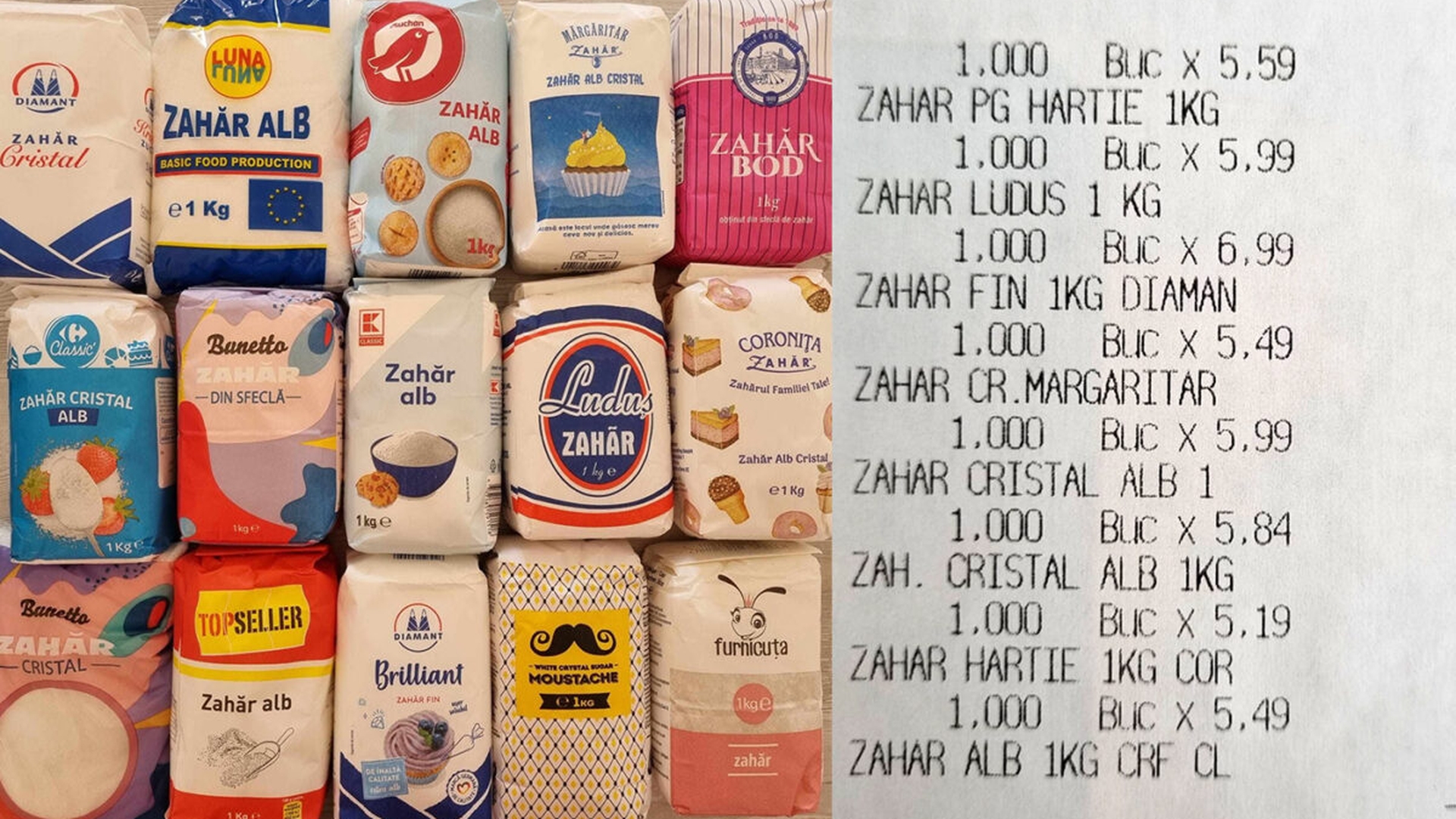 Câți lei costă 1 kilogram de zahăr în Carrefour și în Kaufland. Care e mai ieftin, de fapt