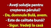 BANC | Bulă vrea o soluție pentru creșterea părului