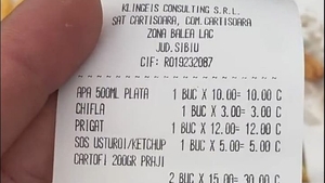 Notă de plată fabuloasă pe Transfăgărășan. Cât a plătit un turist pentru produsele consumate: „Să mai mănânci în România..”