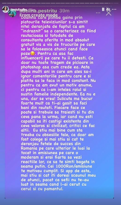Adelina Pestrițu “a contraatacat” în războiul cu Iulia Albu: “Nu te-ai potolit când ți-ai luat palmele în culise”. Ce dezvăluiri a mai făcut despre celebrul critic de modă