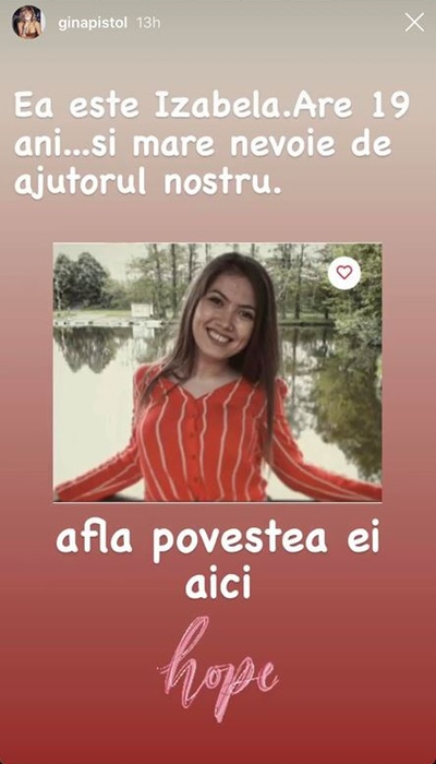 Gina Pistol, apel sfâșietor la puțin timp după ce s-a aflat că este însărcinată: “Ea este Izabela și are nevoie de ajutorul nostru”