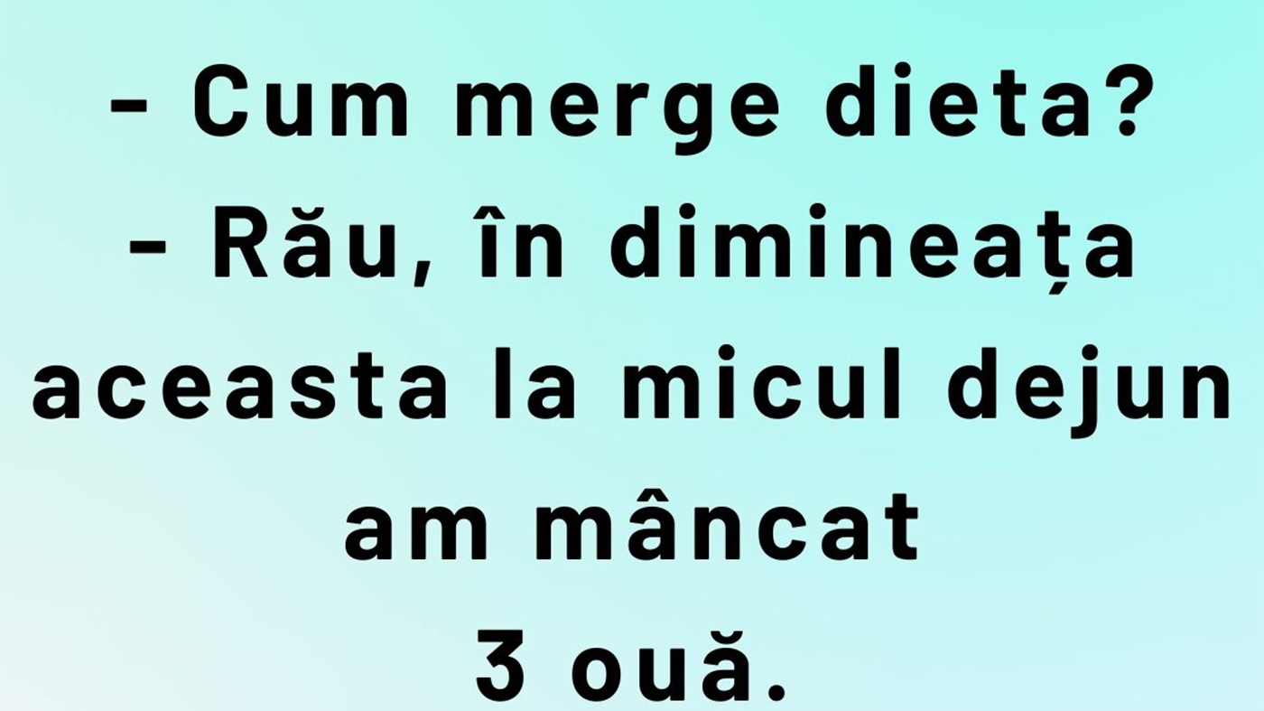 Bancul de joi | Dieta de după Anul Nou