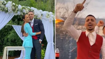 Vlăduța Lupău și Adi Rus, imagini memorabile de la nunta nașilor lor. Fotbalistul de la CFR Cluj i-a dedicat o manea celebrei cântărețe | VIDEO